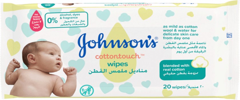 johnson cotton touch wipes 